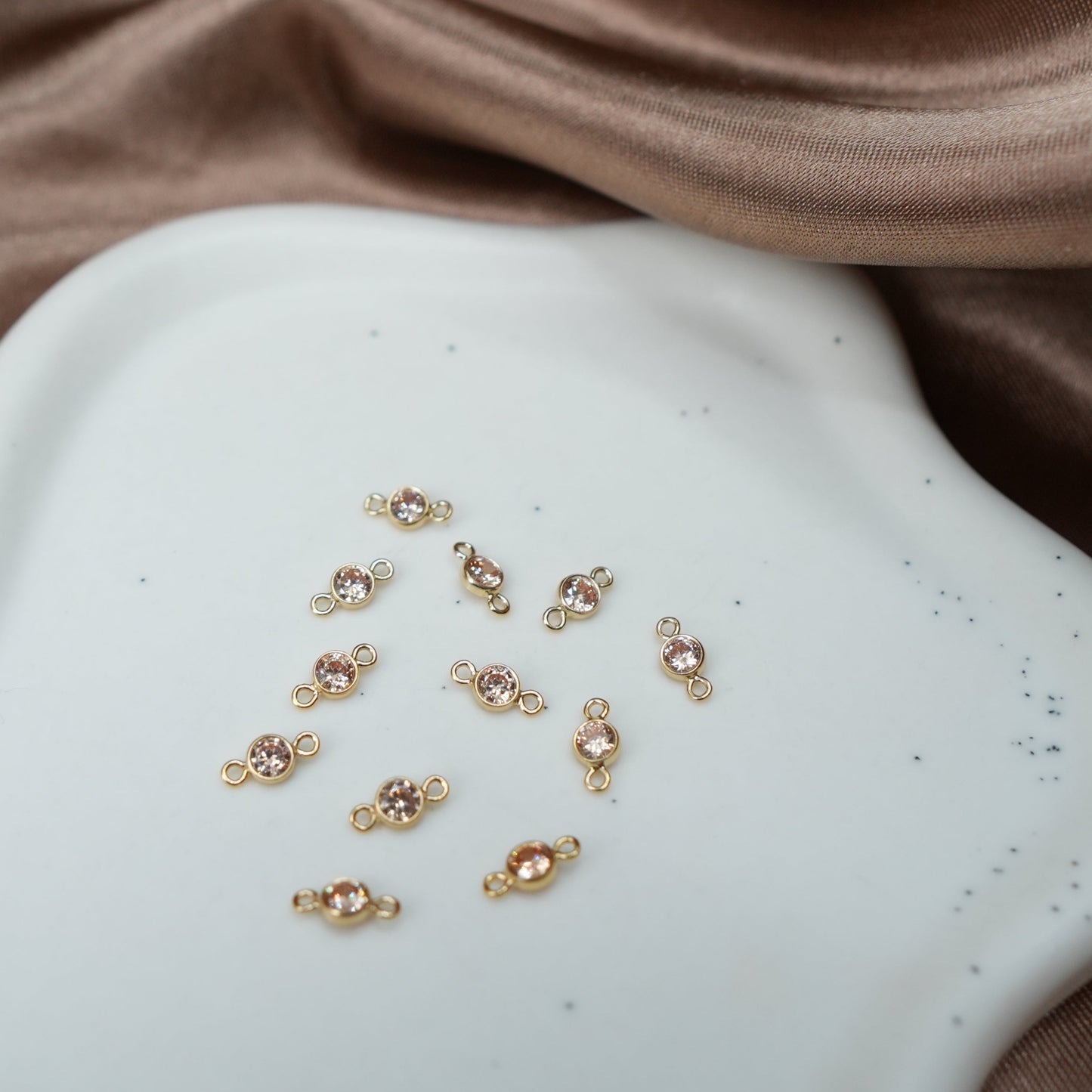 Gold Filled Champagne Connector Charm