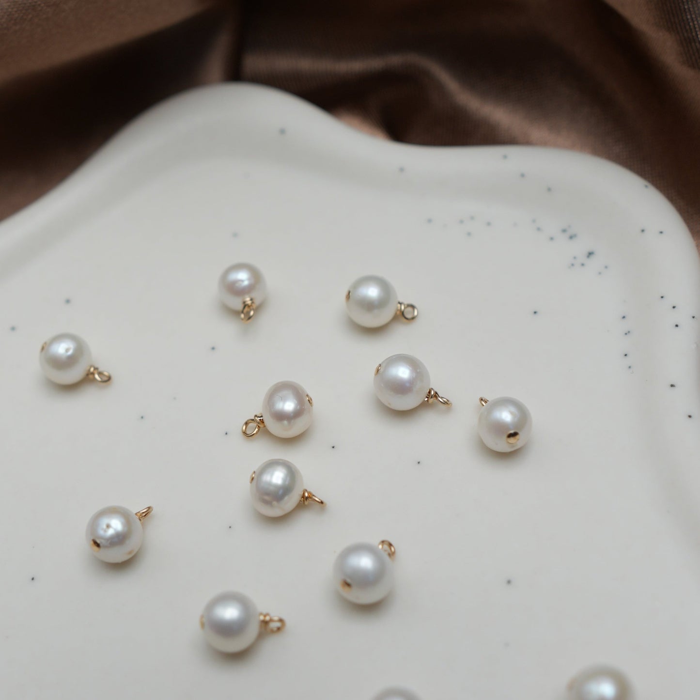 14k Gold Filled Pearl Pendant Charm