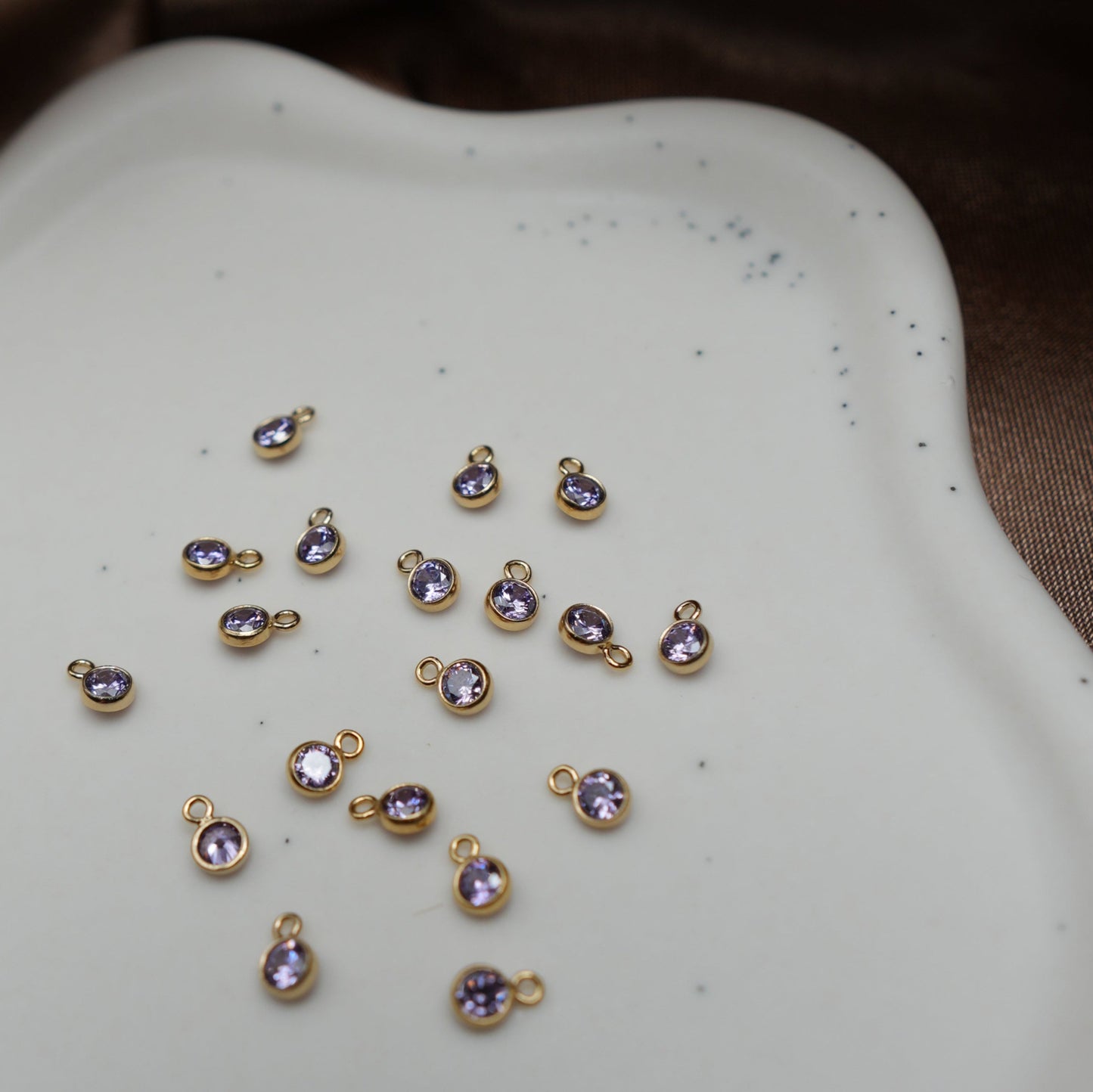 14k Gold Filled Amethyst Pendant Charm