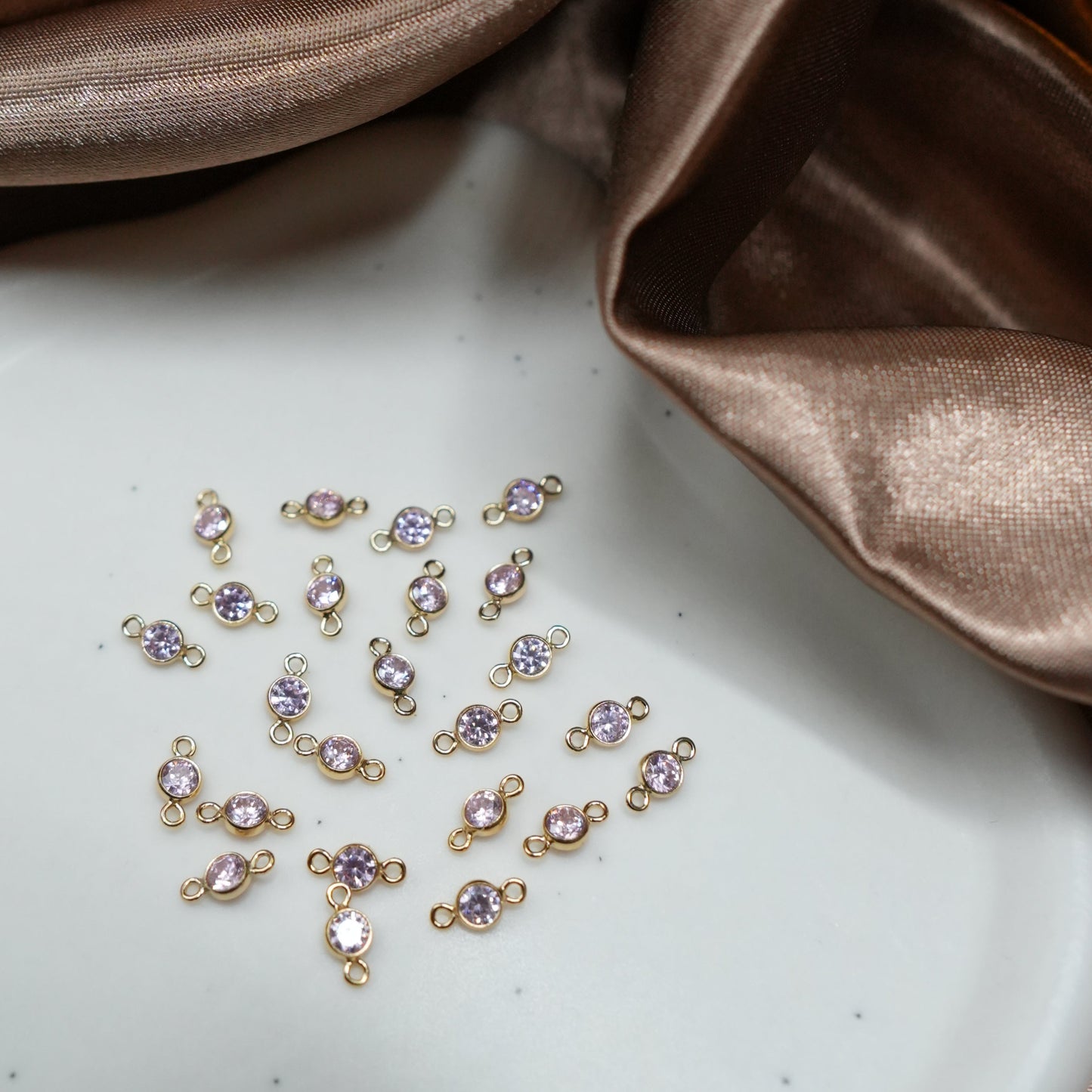 14K Gold Filled Pink Connector Charm