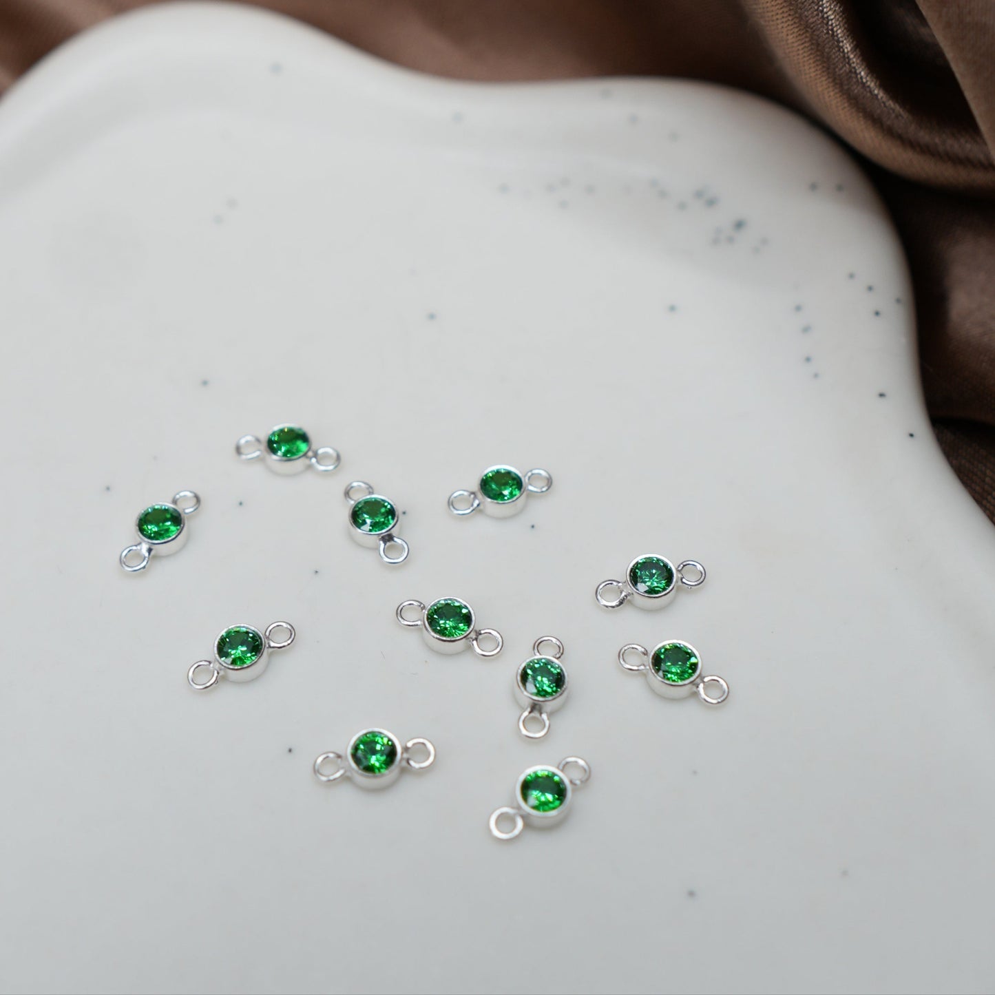 Sterling Sterling Green Connector Charm