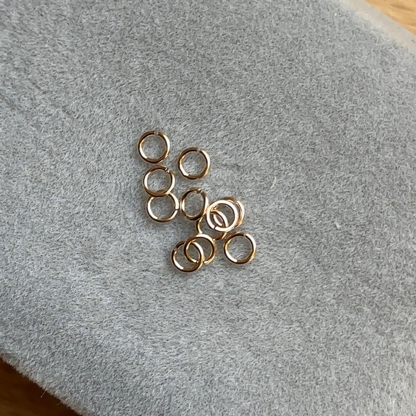 Gold Filled 3mm 24 Gauge Jump Rings x10
