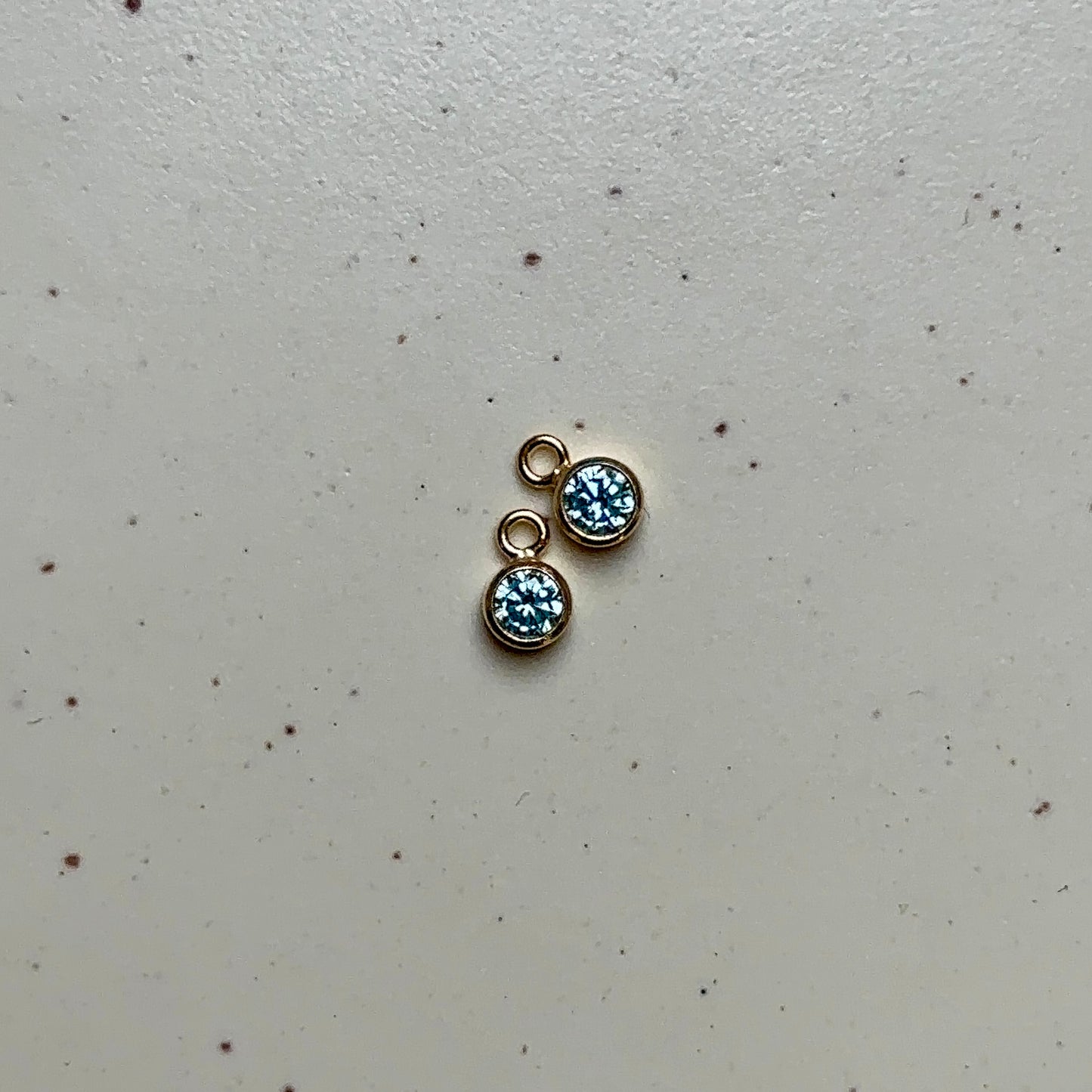 14k Gold Filled Aquamarine Pendant Charm