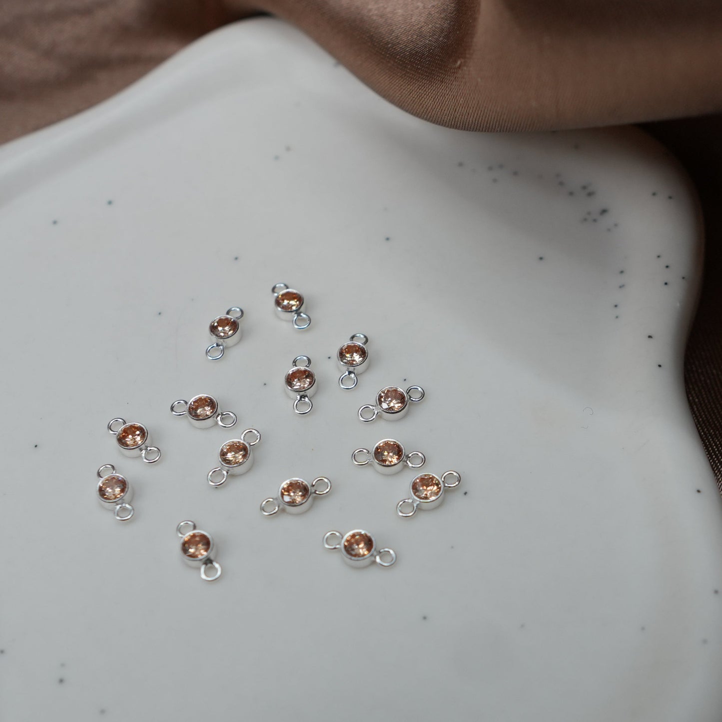 Sterling Silver Champagne Connector Charm