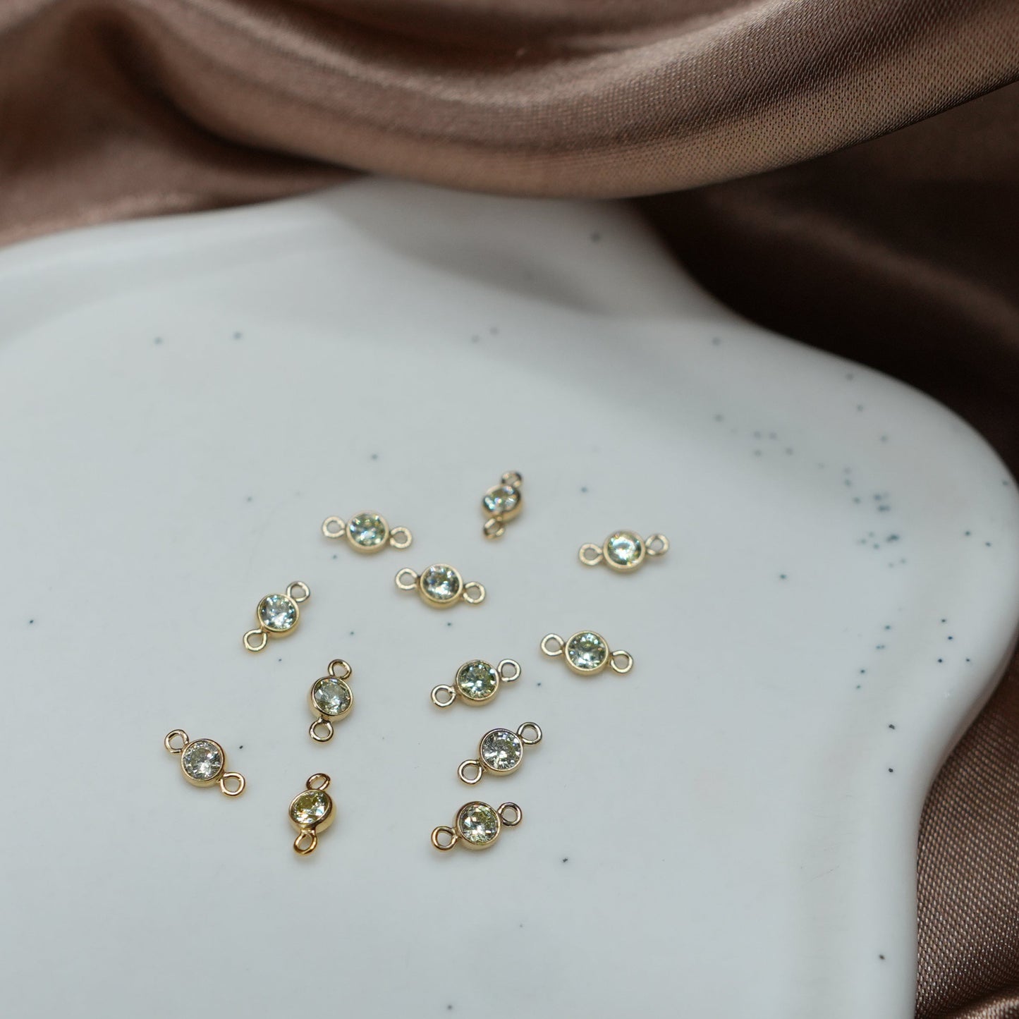 Gold Filled Lime Connector Charm