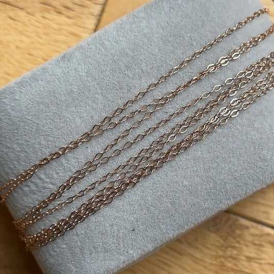 Rose Gold Filled Flat Cable Chain