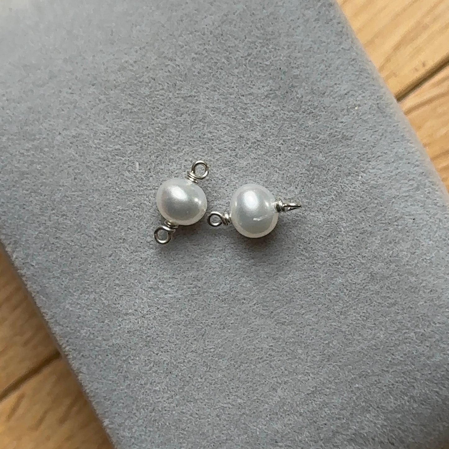 925 Sterling Silver Freshwater Pearl Connector