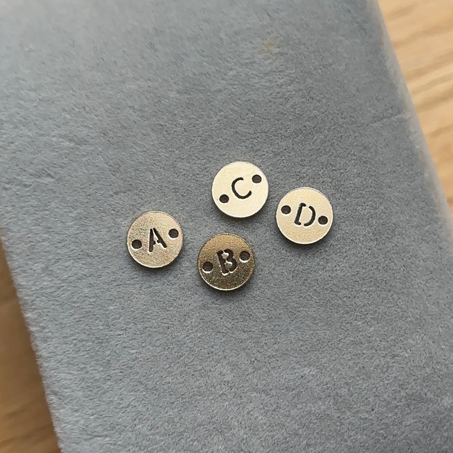 14K Gold Filled Double Hole 26 Letters