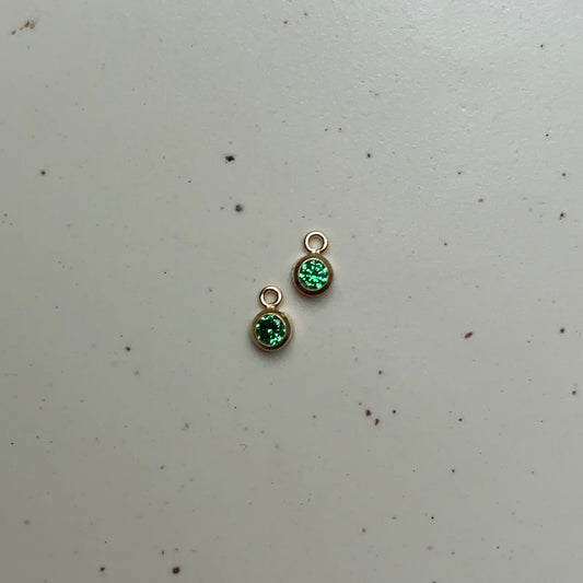 Gold Filled Green Charm