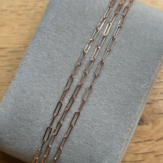 Rose Gold Filled Paperclip Chain