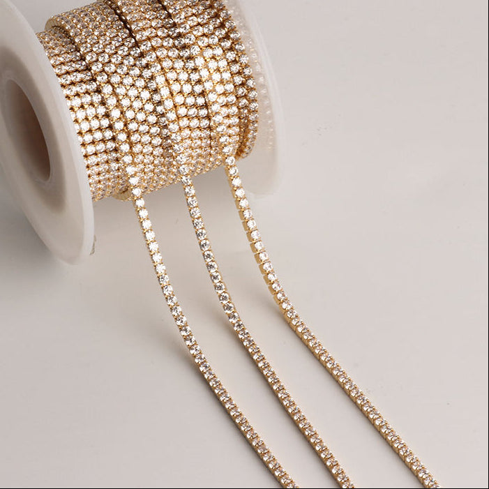 14k Gold Filled Square Tennis Chain